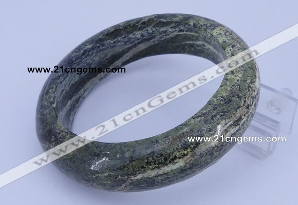 CGB471 Inner diameter 58mm fashion green silver line jasper bangle