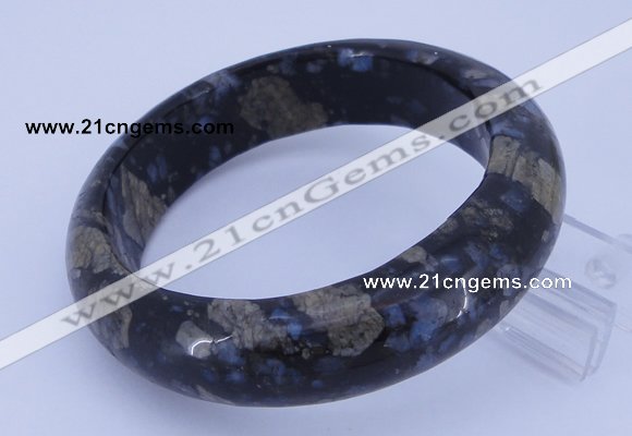 CGB477 Inner diameter 62mm fashion grey opal gemstone bangle