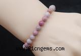 CGB5032 6mm, 8mm round pink wooden jasper beads stretchy bracelets