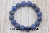 CGB5323 10mm, 12mm round lapis lazuli beads stretchy bracelets