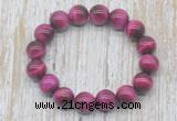 CGB5327 10mm, 12mm round red tiger eye beads stretchy bracelets