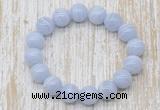 CGB5344 10mm, 12mm round blue lace agate beads stretchy bracelets