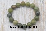 CGB5362 10mm, 12mm round Canadian jade beads stretchy bracelets