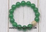 CGB5685 10mm, 12mm candy jade beads with zircon ball charm bracelets