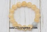 CGB5688 10mm, 12mm honey jade beads with zircon ball charm bracelets