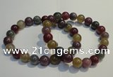 CGB650 7.5 inches 8.5mm - 9mm round natural ruby sapphire bracelet