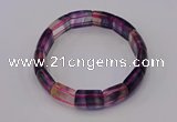 CGB663 7.5 inches 13*16mm rainbow fluorite gemstone bracelet