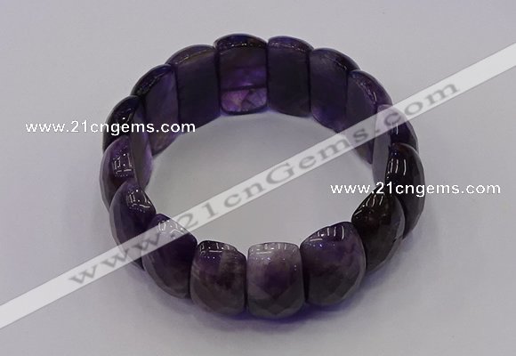 CGB667 7.5 inches 12*25mm amethyst gemstone bracelet
