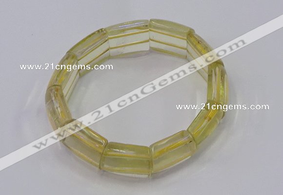 CGB670 7.5 inches 15*18mm lemon quartz bracelet wholesale