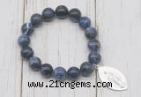 CGB6819 10mm, 12mm sodalite beaded bracelet with alloy pendant