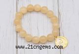 CGB6838 10mm, 12mm honey jade beaded bracelet with alloy pendant