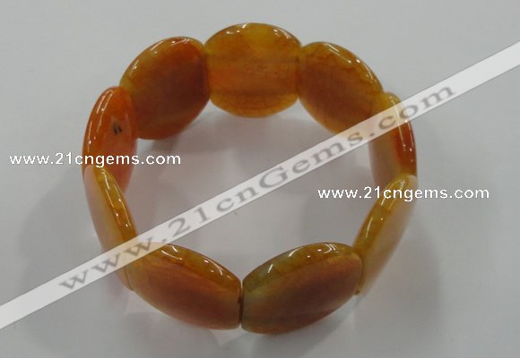 CGB701 8 inches 25*30mm agate gemstone bracelet wholesale