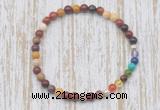 CGB7018 7 chakra 4mm mookaite beaded meditation yoga bracelets