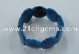 CGB703 8 inches 25*30mm agate gemstone bracelet wholesale