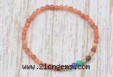 CGB7031 7 chakra 4mm fire agate beaded meditation yoga bracelets