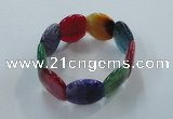 CGB705 8 inches 25*30mm agate gemstone bracelet wholesale