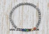 CGB7072 7 chakra 4mm grey picture jasper beaded meditation yoga bracelets