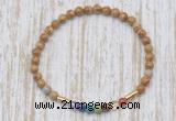 CGB7073 7 chakra 4mm wooden jasper beaded meditation yoga bracelets