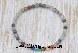 CGB7077 7 chakra 4mm blood jasper beaded meditation yoga bracelets