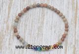 CGB7081 7 chakra 4mm serpentine jasper beaded meditation yoga bracelets