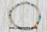 CGB7097 7 chakra 4mm seaweed quartz beaded meditation yoga bracelets