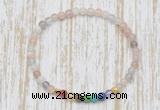 CGB7103 7 chakra 4mm rainbow moonstone beaded meditation yoga bracelets