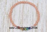 CGB7106 7 chakra 4mm sunstone beaded meditation yoga bracelets