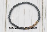 CGB7123 4mm black onyx & yellow tiger eye beaded meditation yoga bracelets