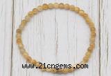 CGB7200 4mm tiny golden tiger eye beaded meditation yoga bracelets