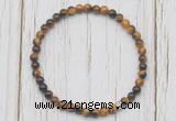 CGB7202 4mm tiny yellow tiger eye beaded meditation yoga bracelets