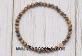 CGB7203 4mm tiny grade AA yellow tiger eye beaded meditation yoga bracelets