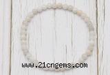 CGB7225 4mm tiny white crazy lace agate beaded meditation yoga bracelets