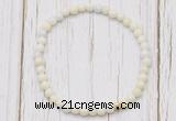 CGB7239 4mm tiny ivory jade beaded meditation yoga bracelets