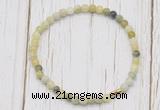 CGB7241 4mm tiny flower jade beaded meditation yoga bracelets