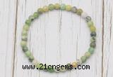 CGB7245 4mm tiny Australia chrysoprase beaded meditation yoga bracelets