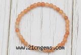 CGB7247 4mm tiny red aventurine beaded meditation yoga bracelets