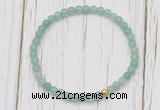 CGB7248 4mm tiny green aventurine beaded meditation yoga bracelets