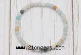 CGB7251 4mm tiny amazonite beaded meditation yoga bracelets