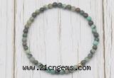 CGB7255 4mm tiny African turquoise beaded meditation yoga bracelets