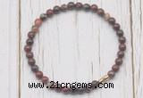 CGB7267 4mm tiny brecciated jasper beaded meditation yoga bracelets