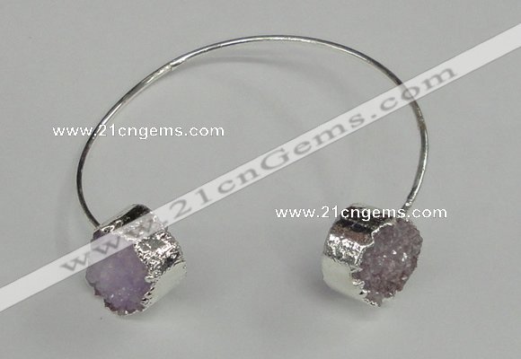 CGB727 15mm coin druzy agate gemstone bangles wholesale