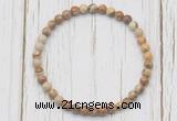 CGB7271 4mm tiny picture jasper beaded meditation yoga bracelets