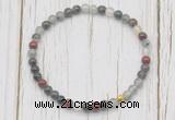 CGB7277 4mm tiny blood jasper beaded meditation yoga bracelets