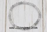 CGB7288 4mm tiny cloudy quartz beaded meditation yoga bracelets