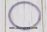 CGB7291 4mm tiny light amethyst beaded meditation yoga bracelets