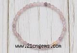 CGB7295 4mm tiny strawberry quartz beaded meditation yoga bracelets