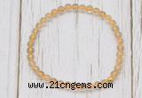 CGB7298 4mm tiny citrine beaded meditation yoga bracelets