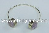 CGB732 15mm coin druzy agate gemstone bangles wholesale