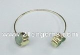 CGB734 15mm coin druzy agate gemstone bangles wholesale