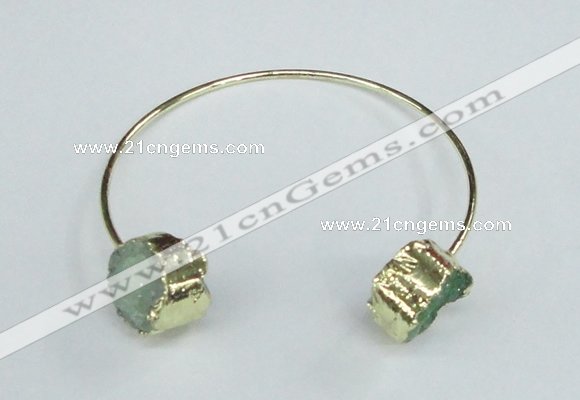 CGB734 15mm coin druzy agate gemstone bangles wholesale